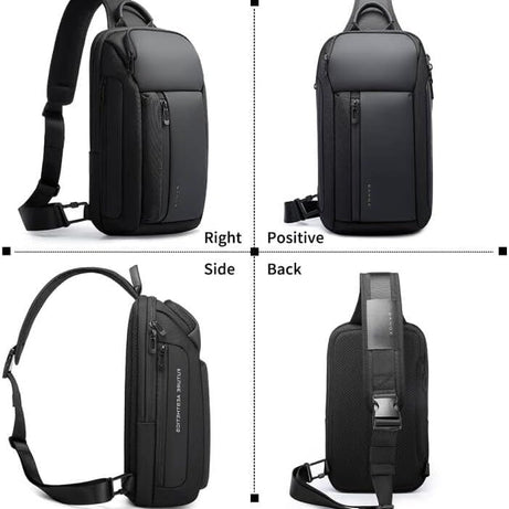 Sling Bag, Waterproof Men's Chest Bag Shoulder Bags Crossbody Sling Backpack
