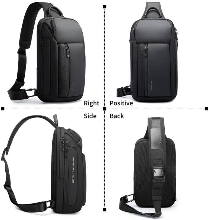 Sling Bag, Waterproof Men's Chest Bag Shoulder Bags Crossbody Sling Backpack