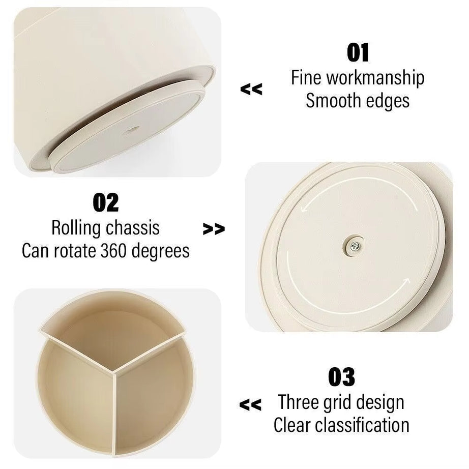 360° Rotating Large Capacity Pen Holder Desk Organizer Box