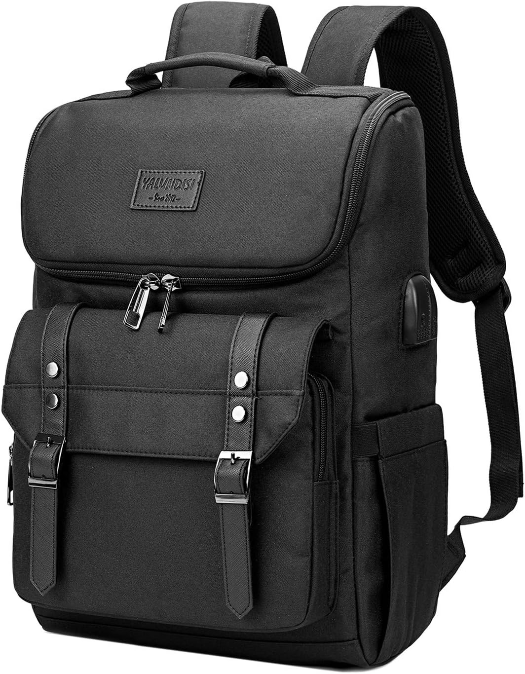 Vintage Travel Laptop Backpack with USB Charging Port