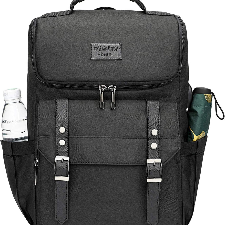 Vintage Travel Laptop Backpack with USB Charging Port