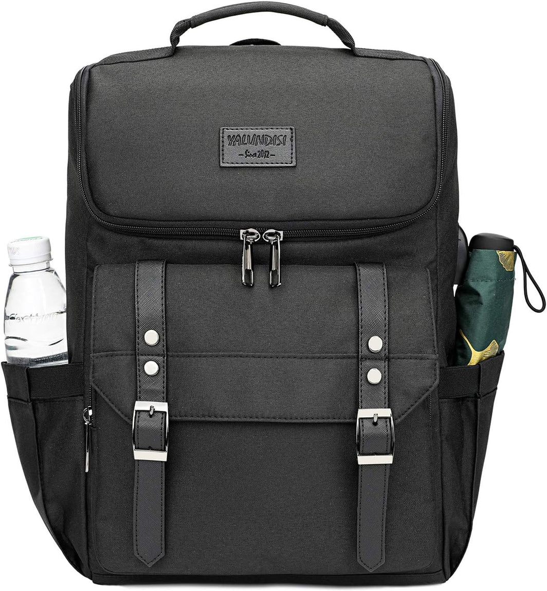 Vintage Travel Laptop Backpack with USB Charging Port