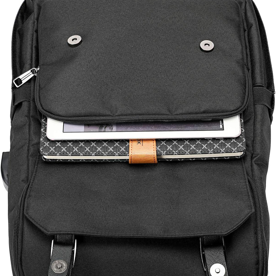 Vintage Travel Laptop Backpack with USB Charging Port