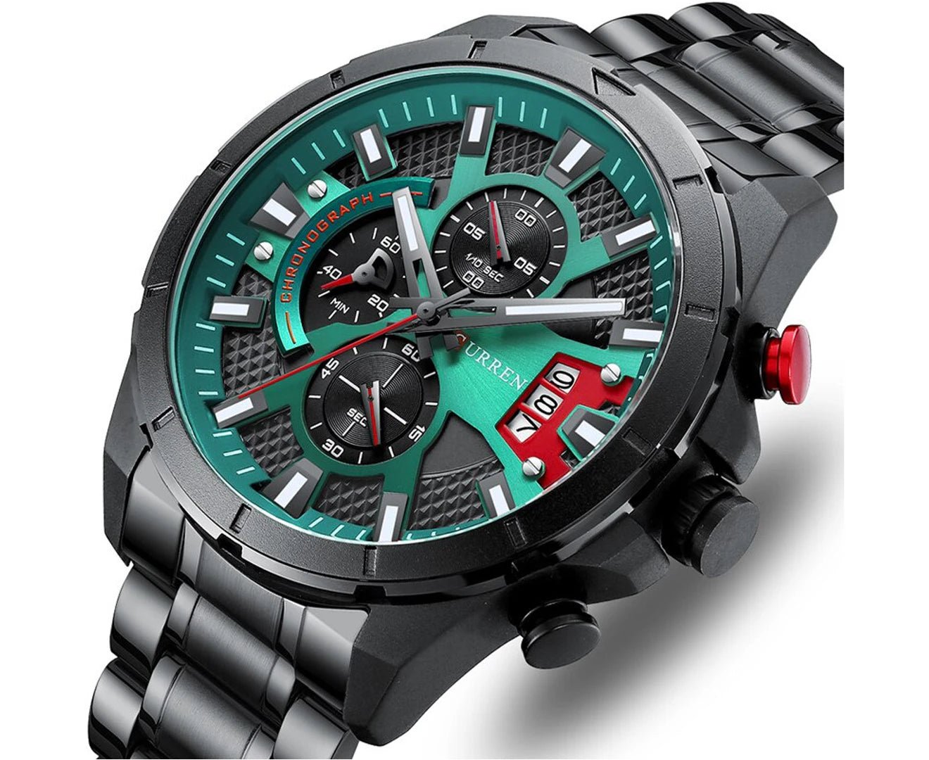 CURREN Watches Men Casual Quartz Chronograph Watch Top Luxury Brand Mens Fashion Luminous Sport Clock Stainless Steel Wristwatch