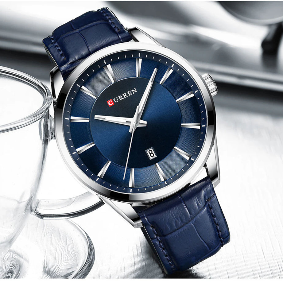 CURREN New Quartz Watches for Men Leather Strap Male Wristwatches Top Luxury Brand Business Men'S Clock Reloj Hombres