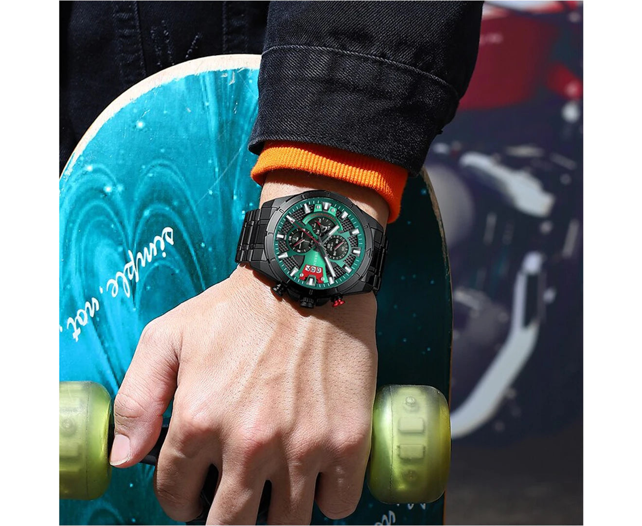 CURREN Watches Men Casual Quartz Chronograph Watch Top Luxury Brand Mens Fashion Luminous Sport Clock Stainless Steel Wristwatch