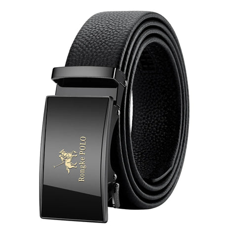 Belt Genuine Leather Men's Automatic Adjustable Business Belt