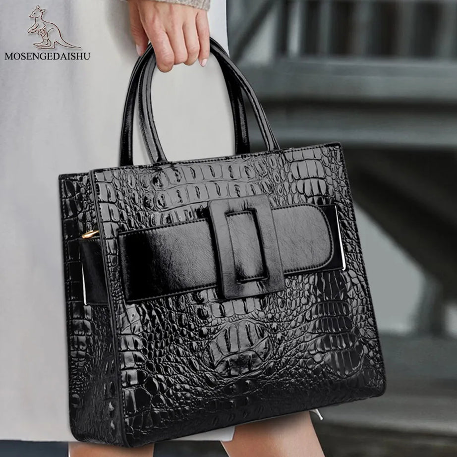 Brand Women Crocodile Handbag Luxury Belt Handbags