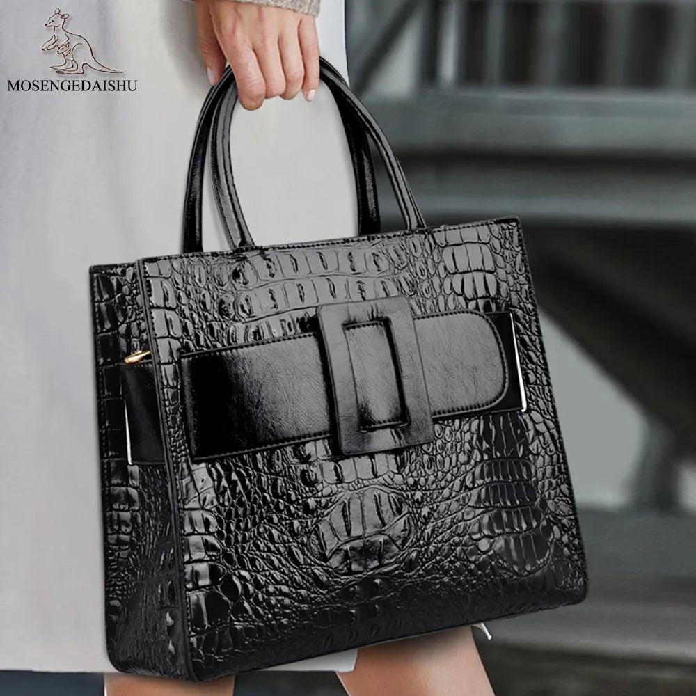 Brand Women Crocodile Handbag Luxury Belt Handbags