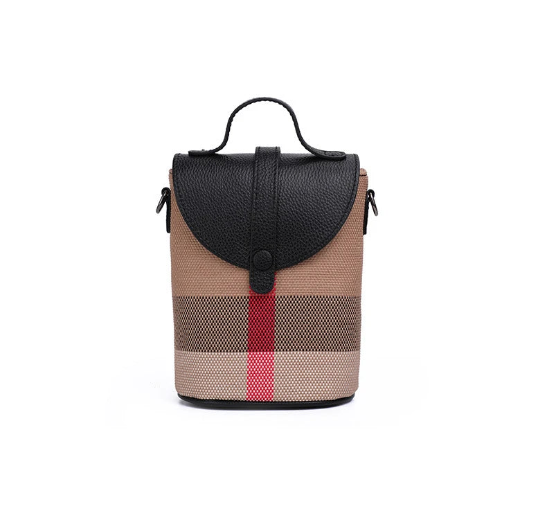 Mini Lattice Canvas Crossbody Ladies Bag