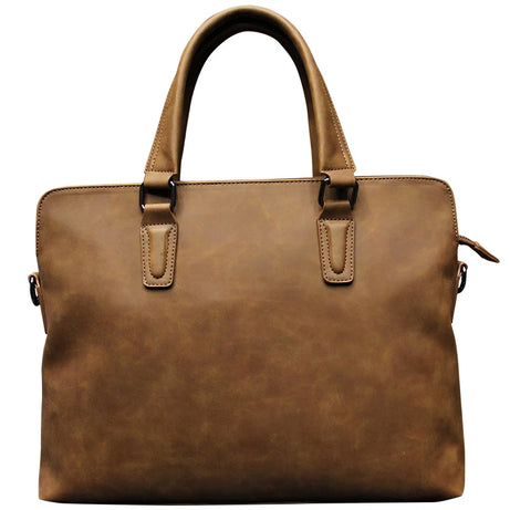 PU Leather Men's Briefcase | Vintage Business Tote & Travel Bag for Laptops