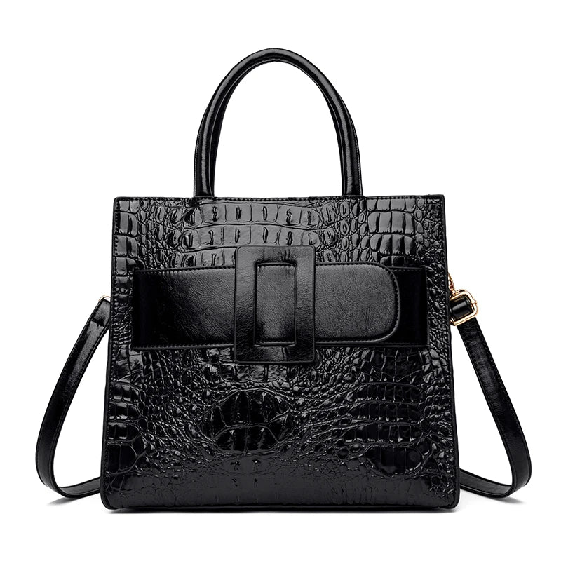 Brand Women Crocodile Handbag Luxury Belt Handbags
