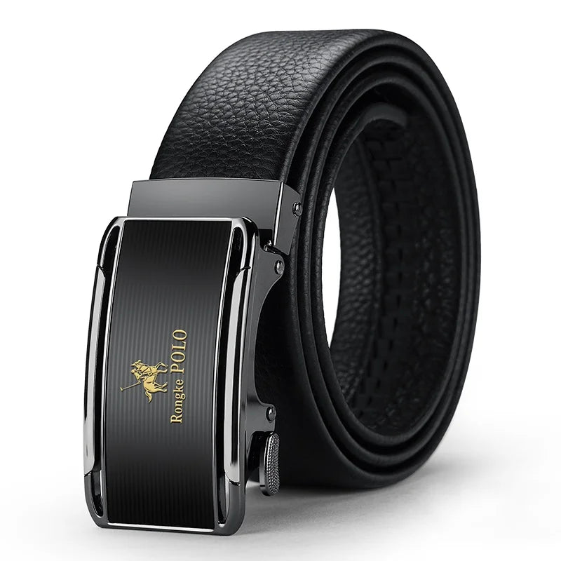 Belt Genuine Leather Men's Automatic Adjustable Business Belt