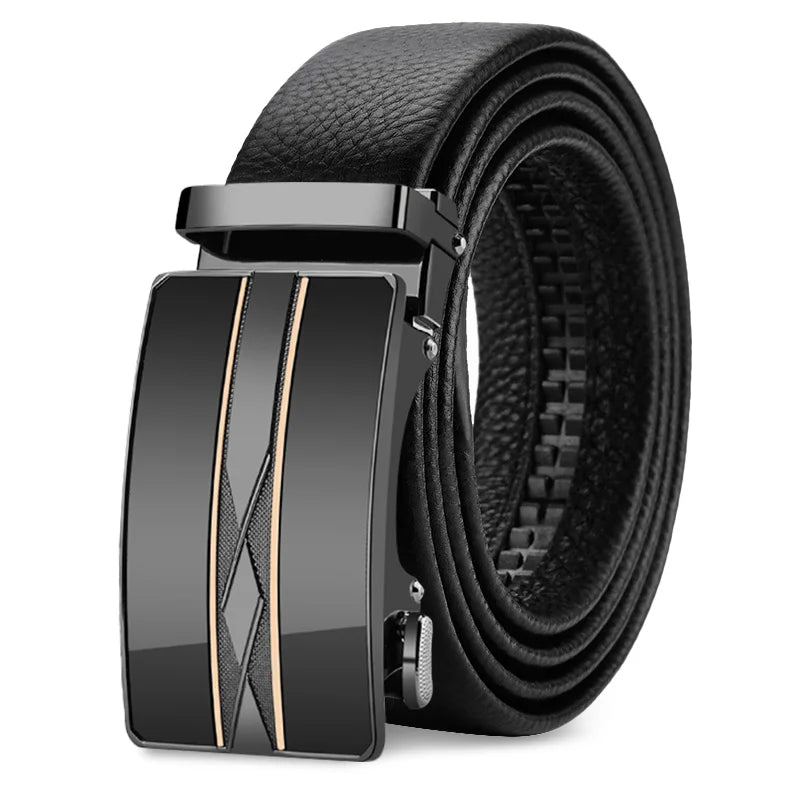 Belt Genuine Leather Men's Automatic Adjustable Business Belt