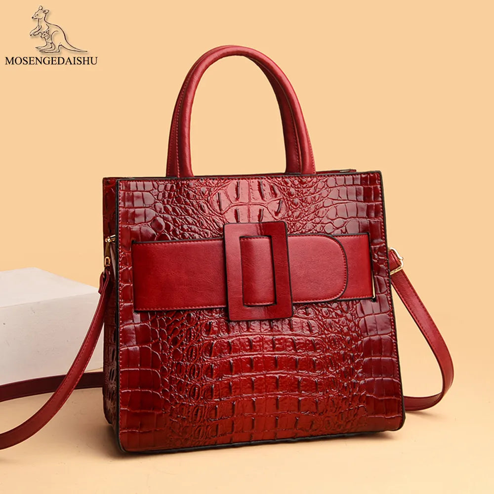 Brand Women Crocodile Handbag Luxury Belt Handbags