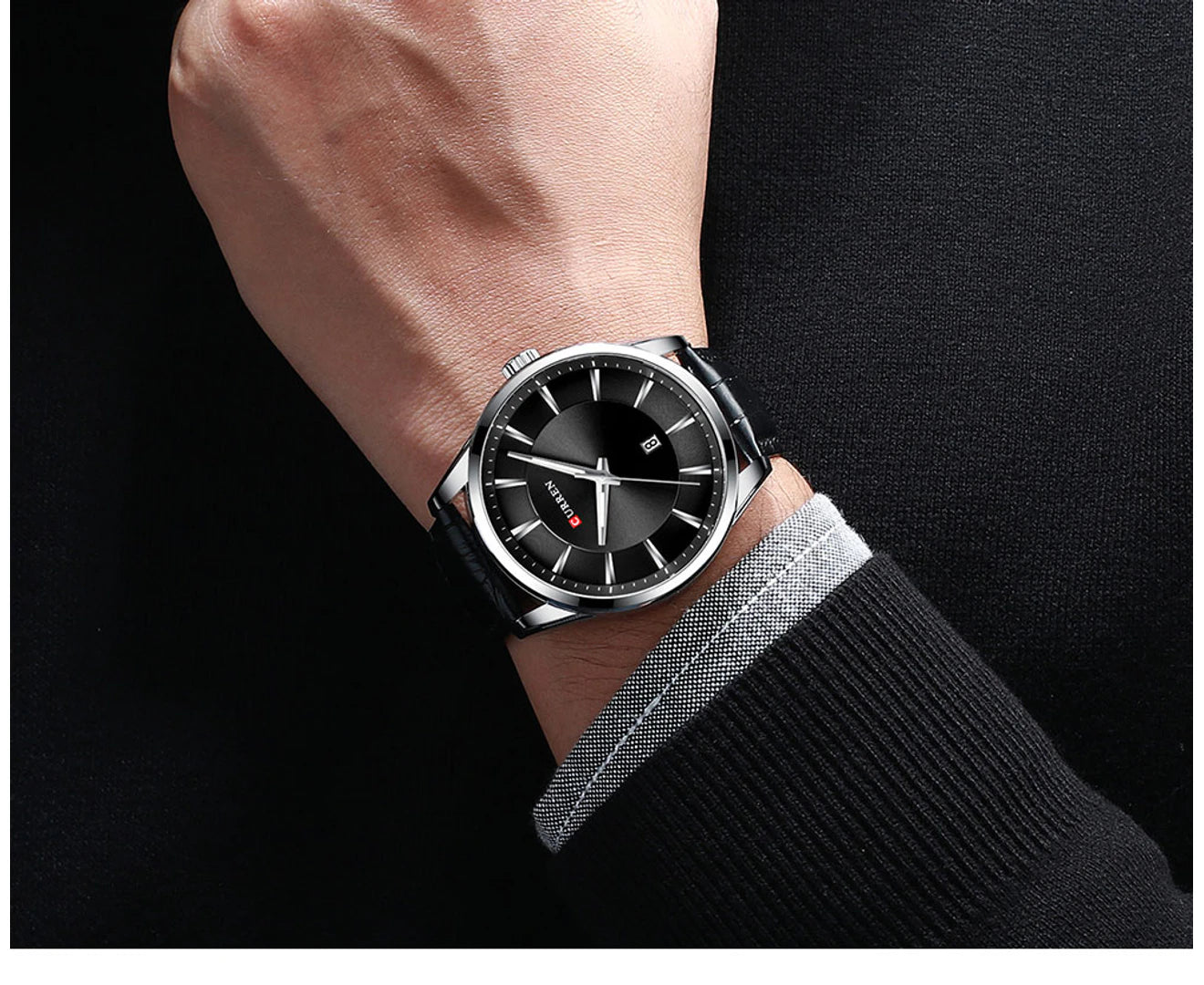 CURREN New Quartz Watches for Men Leather Strap Male Wristwatches Top Luxury Brand Business Men'S Clock Reloj Hombres