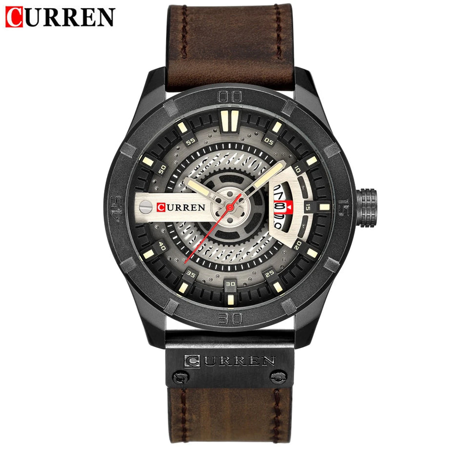 Curren New Fashion Casual Mens Watches Top Luxury Brand Quartz Men Watch Sport Leather Clock Male Wrist Watch Relogio Masculino