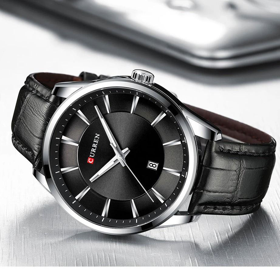 CURREN New Quartz Watches for Men Leather Strap Male Wristwatches Top Luxury Brand Business Men'S Clock Reloj Hombres
