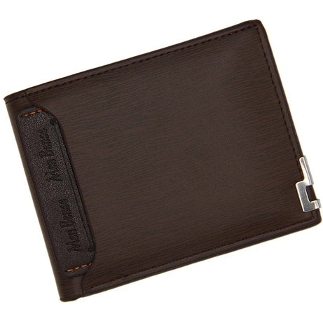 Men's PU Leather Wallet Slim Card Holder Bifold Purse
