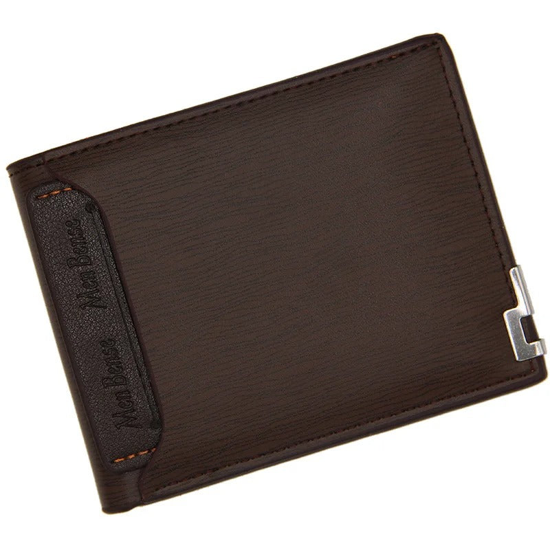 Men's PU Leather Wallet Slim Card Holder Bifold Purse