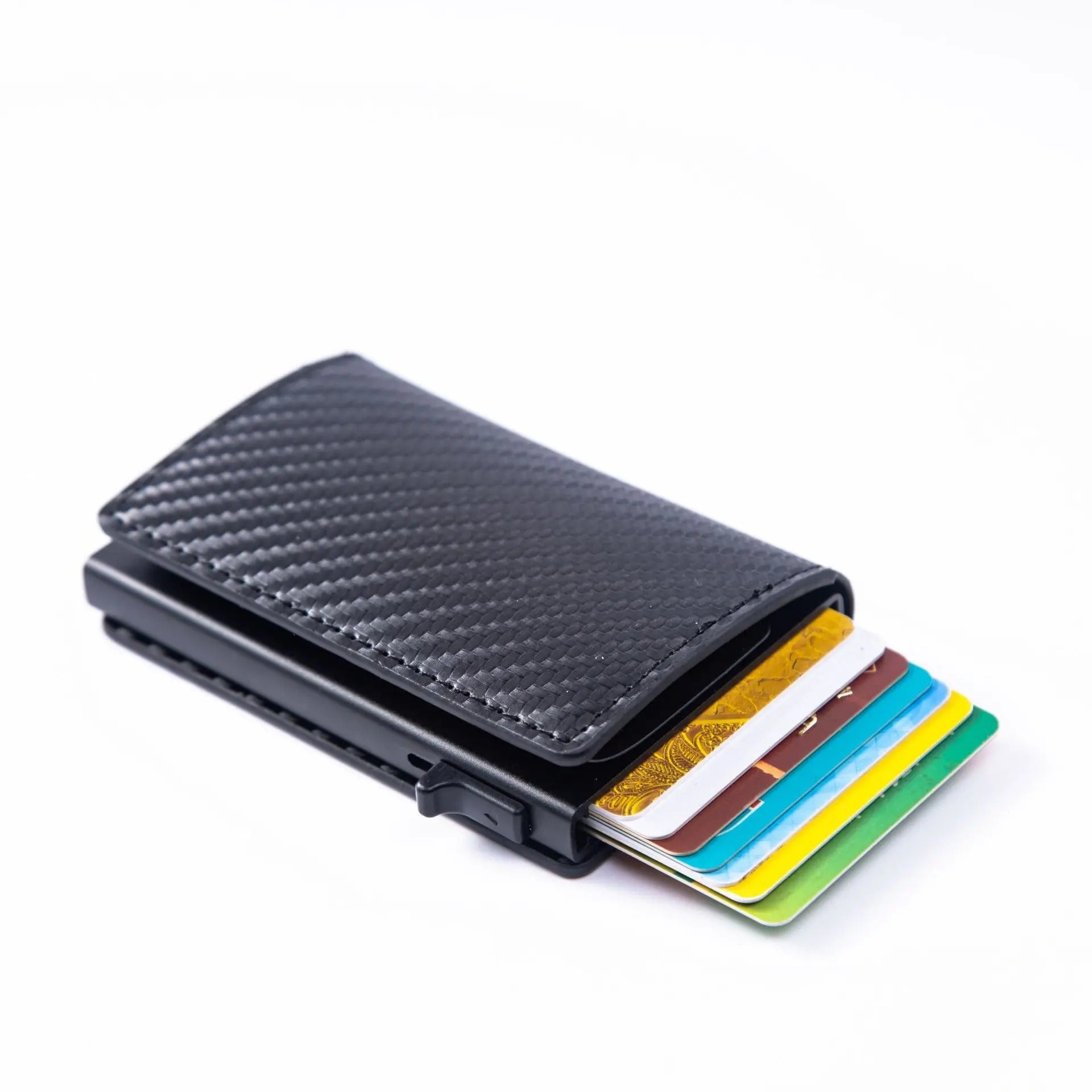 Slim RFID Carbon Fiber Wallet Men’s Metal Card Holder