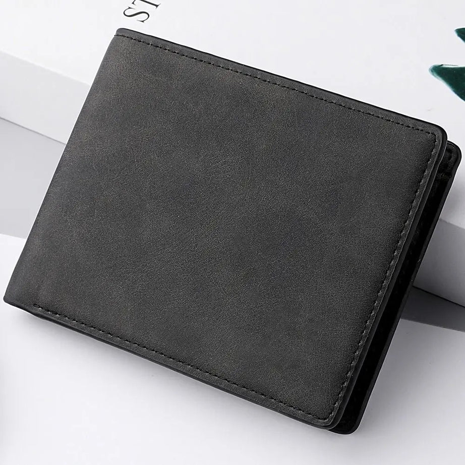 Men’s PU Leather Wallet with Coin Purse, Multi-Card Slots