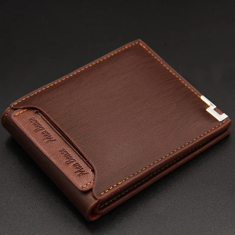 Men's PU Leather Wallet Slim Card Holder Bifold Purse