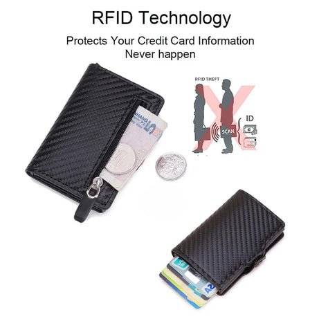 Slim RFID Wallet Men Women – Anti-Theft Card Holder