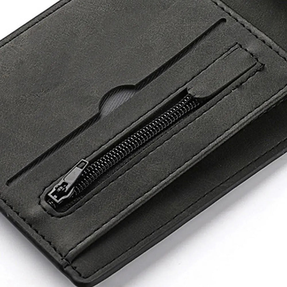 Men’s PU Leather Wallet with Coin Purse, Multi-Card Slots