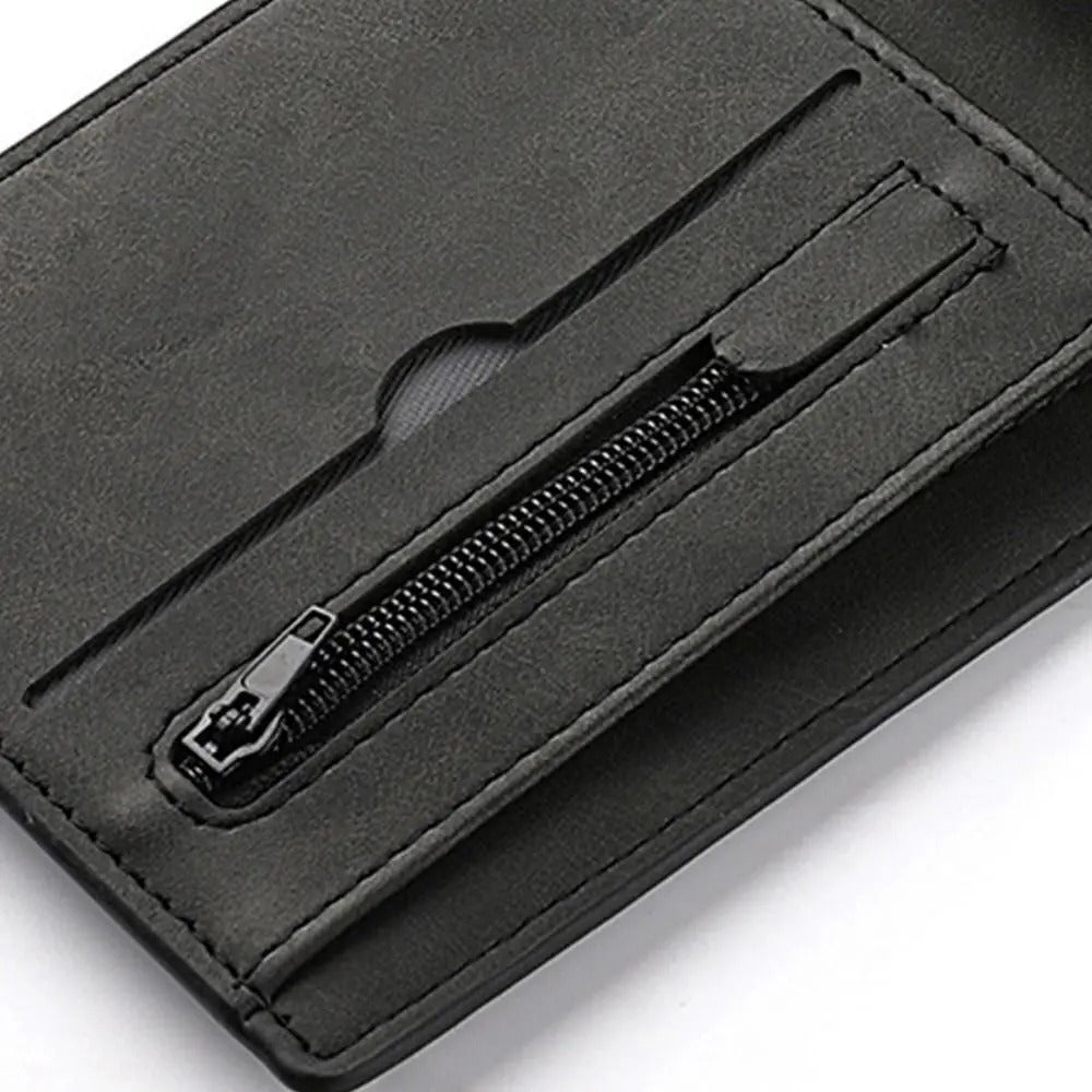 Men’s PU Leather Wallet with Coin Purse, Multi-Card Slots