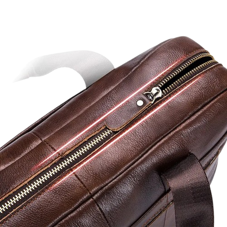 Men's Leather Laptop Bag – 14" Briefcase Messenger