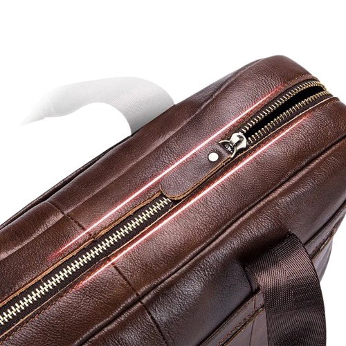 Men's Leather Laptop Bag – 14" Briefcase Messenger