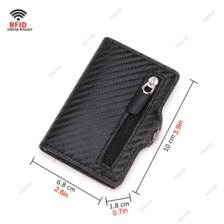 Slim RFID Wallet Men Women – Anti-Theft Card Holder