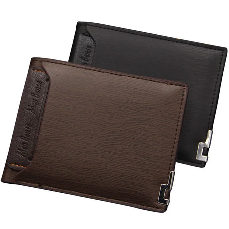 Men's PU Leather Wallet Slim Card Holder Bifold Purse