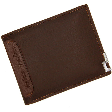 Men's PU Leather Wallet Slim Card Holder Bifold Purse