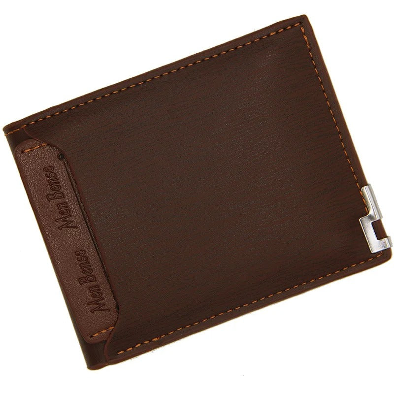 Men's PU Leather Wallet Slim Card Holder Bifold Purse