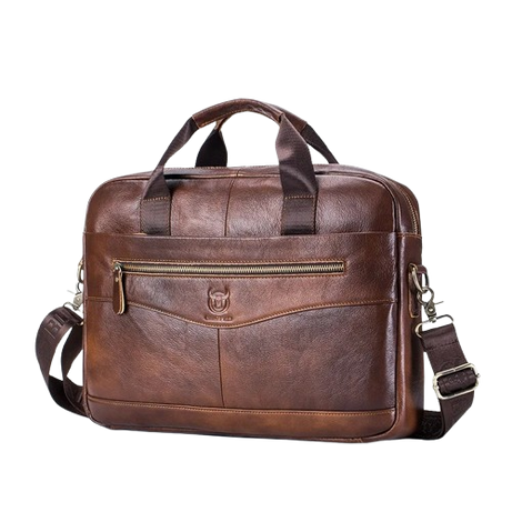 Men's Leather Laptop Bag – 14" Briefcase Messenger