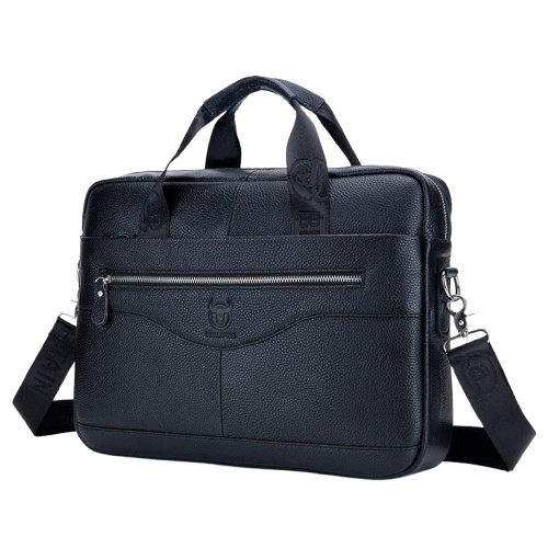 Men's Leather Laptop Bag – 14" Briefcase Messenger